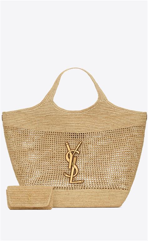 saint laurent straw bag